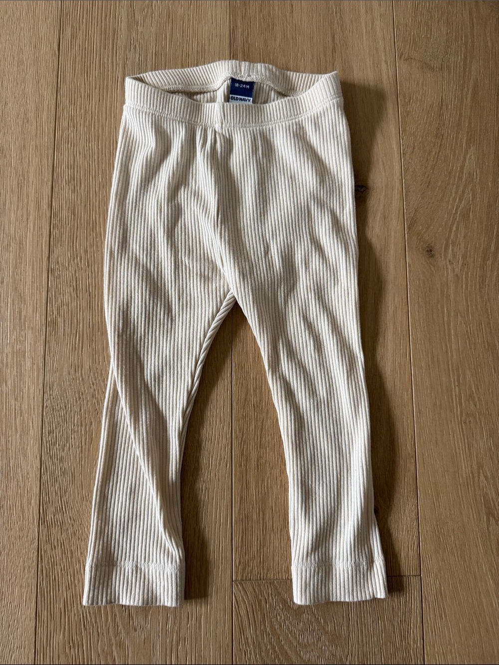 Old Navy Ivory Ribbed Kids Leggings